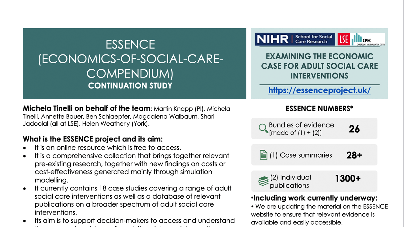 ESSENCE 2 Poster for SSCR Conference 2023